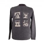 Maglione giro con disegni FP - immagine 2