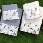 Coppia spugna balza fiori ANNA COLLEZIONE